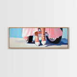 High Heels, Pink Dress, Feminine Aesthetic, Fashion Wall Art, Chic Home Decor, Canvas Print, Dressing Room Decor, Modern Style