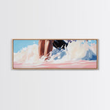 Ocean Waves, Coastal Art, Beach Vibes, Living Room Wall Art, Modern Seascape, Minimalist Art, Framed Canvas Print, Nautical Decor