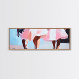 Pink Dresses, Ballet Art, Modern Feminine Decor, Canvas Print, Elegant Wall Art, Chic Minimalist Art, Aesthetic Bedroom Wall Art