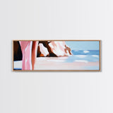 Ocean Breeze, Beach Vibes, Pastel Seascape, Summer Aesthetic, Canvas Print, Coastal Home Art, Boho Wall Art, Bedroom Decor