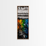 Abstract Mountain, Scenic Landscape, Autumn Colors Art, Canvas Print, Bold Nature Painting, Modern Wall Art, Office Decor