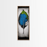 Vibrant Leaf, Nature Inspired Art, Modern Botanical, Colorful Foliage, Textured Wall Art, Minimalist Design, Canvas Print