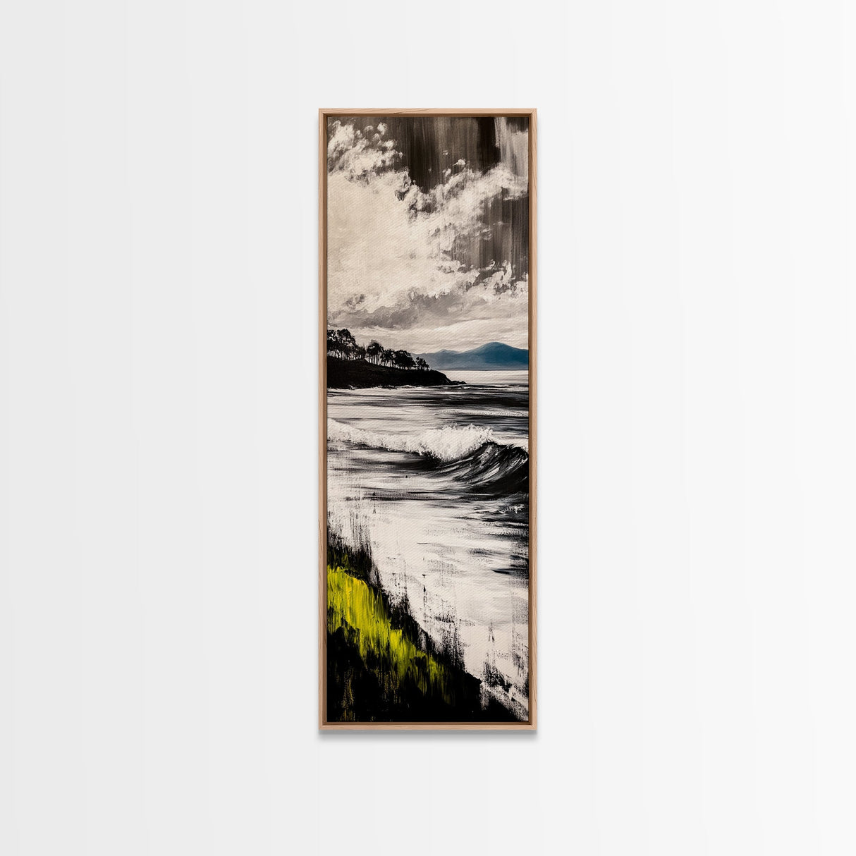 Monochrome Wave, Black White Ocean Art, Surf Seascape, Minimalist Beach Print, Nautical Decor, Coastal Wall Art, Canvas Print