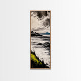 Monochrome Wave, Black White Ocean Art, Surf Seascape, Minimalist Beach Print, Nautical Decor, Coastal Wall Art, Canvas Print