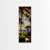 Tropical Escape, Palm Trees, Ocean Breeze, Canvas Print, Coastal Decor, Beach House Wall Art, Vacation Vibes, Relaxing Living Room Art