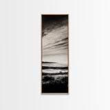Black White, Seascape Art, Coastal Print, Framed Canvas Print, Monochrome Wall Art, Beach House Decor, Large Art, Living Room Artwork