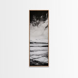 Monochrome Seascape, Minimalist Ocean Art, Black White Canvas Print, Coastal Home Decor, Large Wall Art, Beach Painting, Modern Artwork