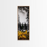 Autumn Elk, Wildlife Painting, Rustic Lodge Decor, Mountain Scene Art, Framed Canvas Print, Cabin Wall Art, Fall Art, Western Decor
