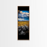 Open Prairie, Sunset Field, Vast Landscape Art, Western Home Decor, Framed Canvas Print, Large Wall Art, Rustic Farmhouse Art, Horizon View