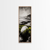 Coastal Rock, Ocean Landscape, Framed Canvas Print, Seascape Wall Art, Beach House Decor, Nautical Artwork, Minimalist Art, Bedroom Art