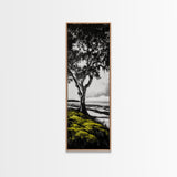 Oak Tree, Marshland Art, Canvas Print, Black and White Tree Art, Nature Wall Decor, Rustic Home Decor, Farmhouse Art, Living Room Wall Art