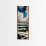 Ocean Wave Painting, Coastal Wall Art, Blue and Green Seascape, Nautical Artwork, Modern Beach House Decor, Living Room Art, Canvas Print