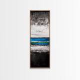 Wave Painting, Black and White Ocean Art, Coastal Wall Decor, Nautical Artwork, Modern Seascape, Beach House Living Room Art, Canvas Print