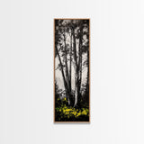 Black and White Tree Art, Forest Wall Decor, Nature Artwork, Minimalist Landscape, Rustic Home Decor, Office Art, Framed Canvas Print