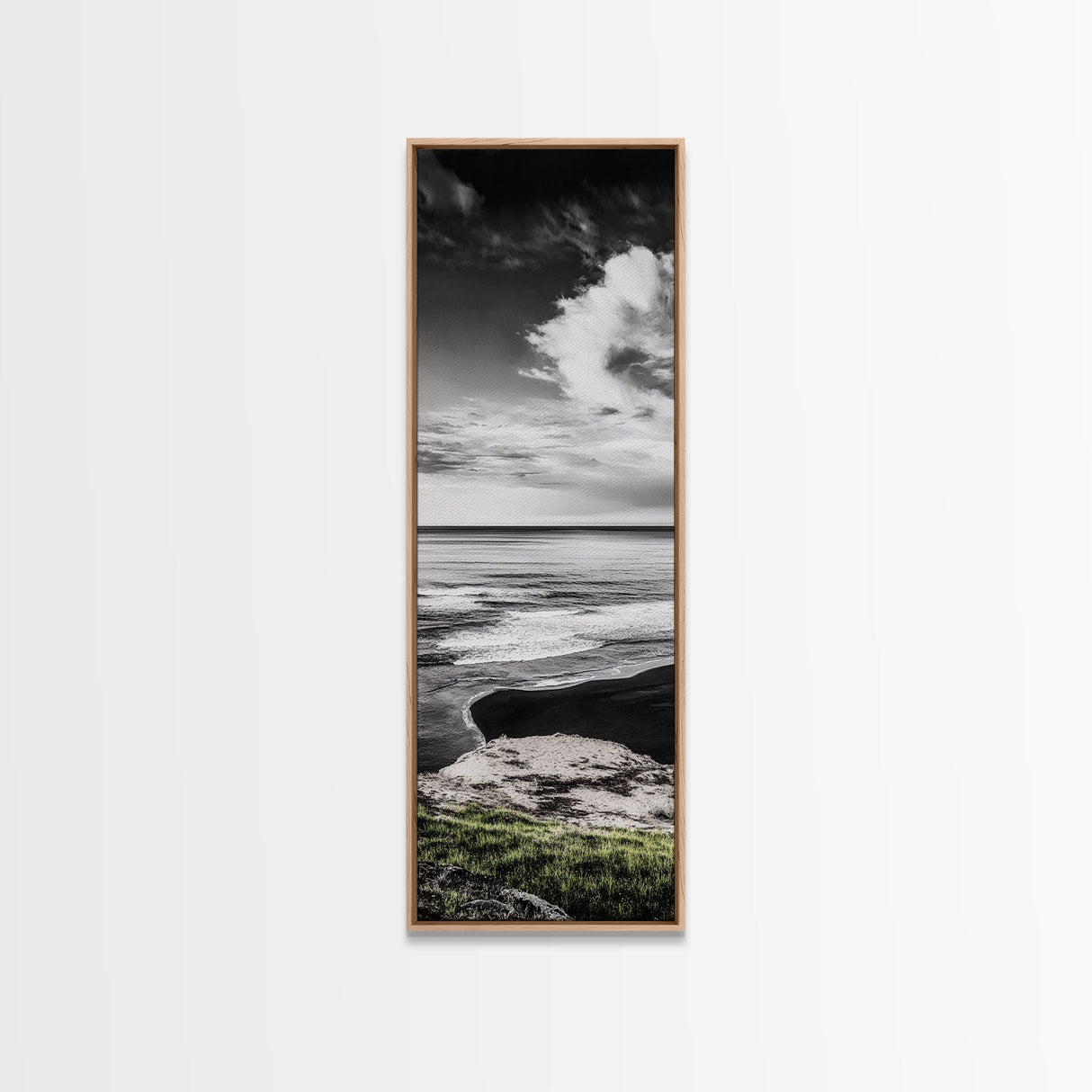 Tranquil Ocean, Minimalist Seascape, Black and White Wall Art, Coastal Serenity, Beach Photography, Canvas Print, Modern Home Decor