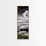 Tranquil Ocean, Minimalist Seascape, Black and White Wall Art, Coastal Serenity, Beach Photography, Canvas Print, Modern Home Decor