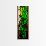 Abstract Green Artwork, Black and Yellow Modern Art, Minimalist Texture Painting, Contemporary Wall Art, Office Decor, Canvas Print