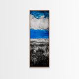 Ocean Horizon, Blue and White Seascape Painting, Coastal Wall Art, Modern Minimalist Decor, Living Room or Office Art, Canvas Print