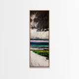 Stormy Ocean, Seascape Painting, Dark Moody Art, Canvas Print, Beach House Decor, Nautical Wall Art, Living Room Wall Decor