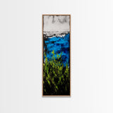 Blue Sea, Green Plants, Ocean View, Canvas Print, Coastal Wall Art, Living Room Art, Nature Inspired Decor, Nautical Beach House Art