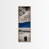 Ocean Meditation, Serene Seascape, Minimalist Blue, Canvas Print, Beach House Wall Art, Tranquil Coastal Decor, Relaxing Waves