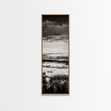 Moody Landscape Art, Black and White Painting, Nature Inspired Wall Decor, Rustic Home Accent, Modern Minimalist Style, Canvas Print