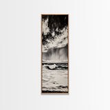 Ocean, Waves, Storm, Canvas Print, Coastal Wall Art, Beach House Decor, Dramatic Seascape, Minimalist Monochrome, Nautical Theme Artwork