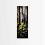 Pathway, Trees, Woodland, Canvas Print, Nature Lover Art, Whimsical Forest Scene, Sunlit Woods, Bohemian Wall Decor, Autumn Inspired Art