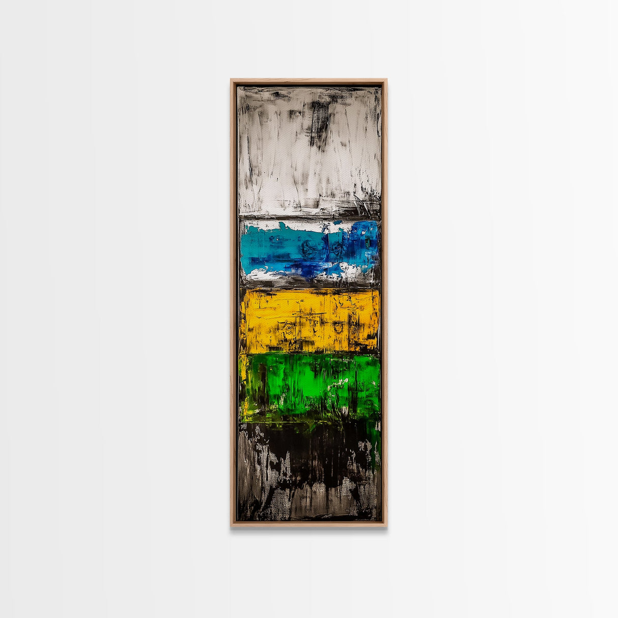Colorful Abstract, Bold Textures, Vibrant Expression, Framed Canvas Print, Contemporary Wall Art, Living Room or Office Artwork