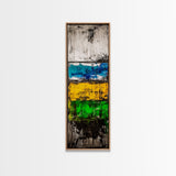 Colorful Abstract, Bold Textures, Vibrant Expression, Framed Canvas Print, Contemporary Wall Art, Living Room or Office Artwork