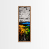 Colorful Fields, Abstract Landscape Art, Modern Nature Wall Decor, Vibrant Impressionist Painting, Living Room Wall Art, Canvas Print