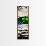 Ocean Wave, Bold Abstract Seascape, Coastal Wall Art, Framed Canvas Print, Modern Home Decor, Beach Inspired Artwork, Statement Piece