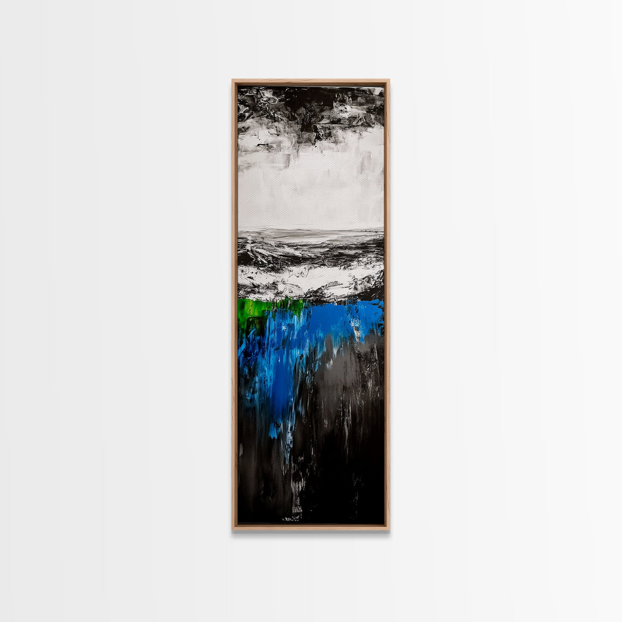 Abstract Ocean Depths, Blue Green Seascape, Modern Coastal Decor, Framed Canvas Print, Minimalist Wall Art, Bedroom Wall Hanging