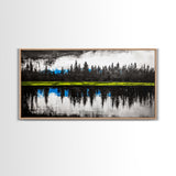 Lake Reflection, Forest Landscape, Tranquil Wall Art, Canvas Print, Nature Lover Gift, Bedroom Wall Art, Zen Home Decor