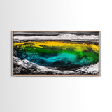 Turquoise Waves, Bold Ocean Art, Framed Canvas Print, Modern Abstract Seascape, Beach House Wall Decor, Large Statement Art