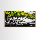 Tree Roots, Forest, Natural, Canvas Print, Modern Nature Art, Woodland Decor, Earthy Home Aesthetic, Botanical Painting, Rustic Wall Art