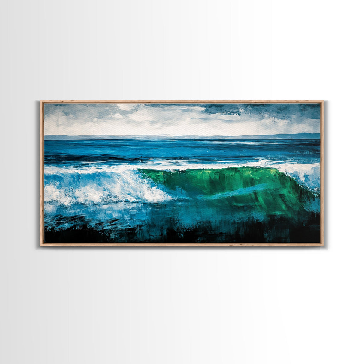 Ocean Wave, Sea Painting, Canvas Print, Coastal Wall Art, Beach Home Decor, Nautical Art, Large Wall Art, Bedroom Art, Modern Seascape