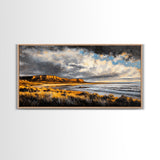 Canyon, Dramatic Sky, Southwest, Desert, Framed Canvas Print, Western Landscape Wall Art, Rustic Home Decor, Nature Painting, Fall Colors