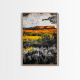 Desert, Canyon Landscape, Western Wall Art, Canvas Print, Rustic Home, Earthy Tones, Living Room Decor, Southwest Aesthetic