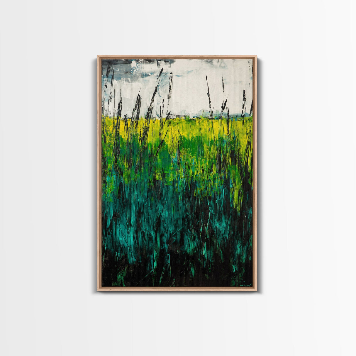 Wheat Field, Landscape Art, Framed Canvas Print, Nature Wall Art, Countryside Painting, Rustic Farmhouse Decor, Bedroom Art
