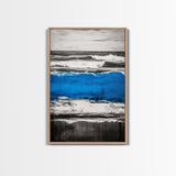 Rolling Waves, Beach Sunset, Blue Ocean, Canvas Print, Coastal Wall Art, Living Room Decor, Nautical Painting, Modern Seascape