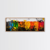 Vibrant Abstract, Colorful Texture, Bold Art, Framed Canvas Print, Boho Wall Art, Modern Home Decor, Statement Painting, Office Art