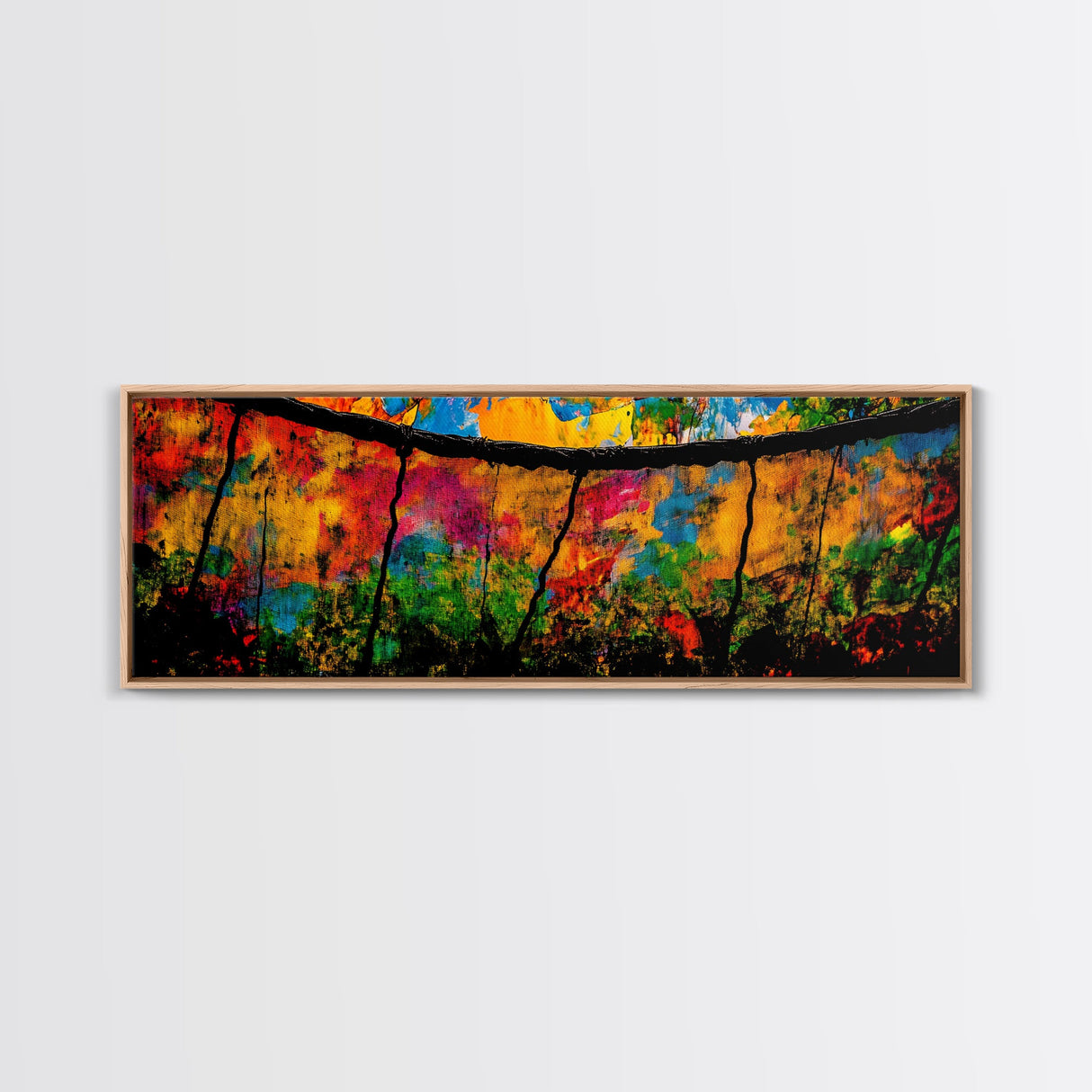 Colorful Reflections, Bold Abstract, Rainbow Wall Art, Canvas Print, Vibrant Art, Living Room Statement Piece, Artistic Home Decor