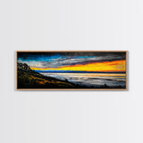 Mountain Sunset, Colorful Landscape, Framed Canvas Print, Nature Wall Art, Home Office Decor, Living Room Wall Art, Scenic View Painting