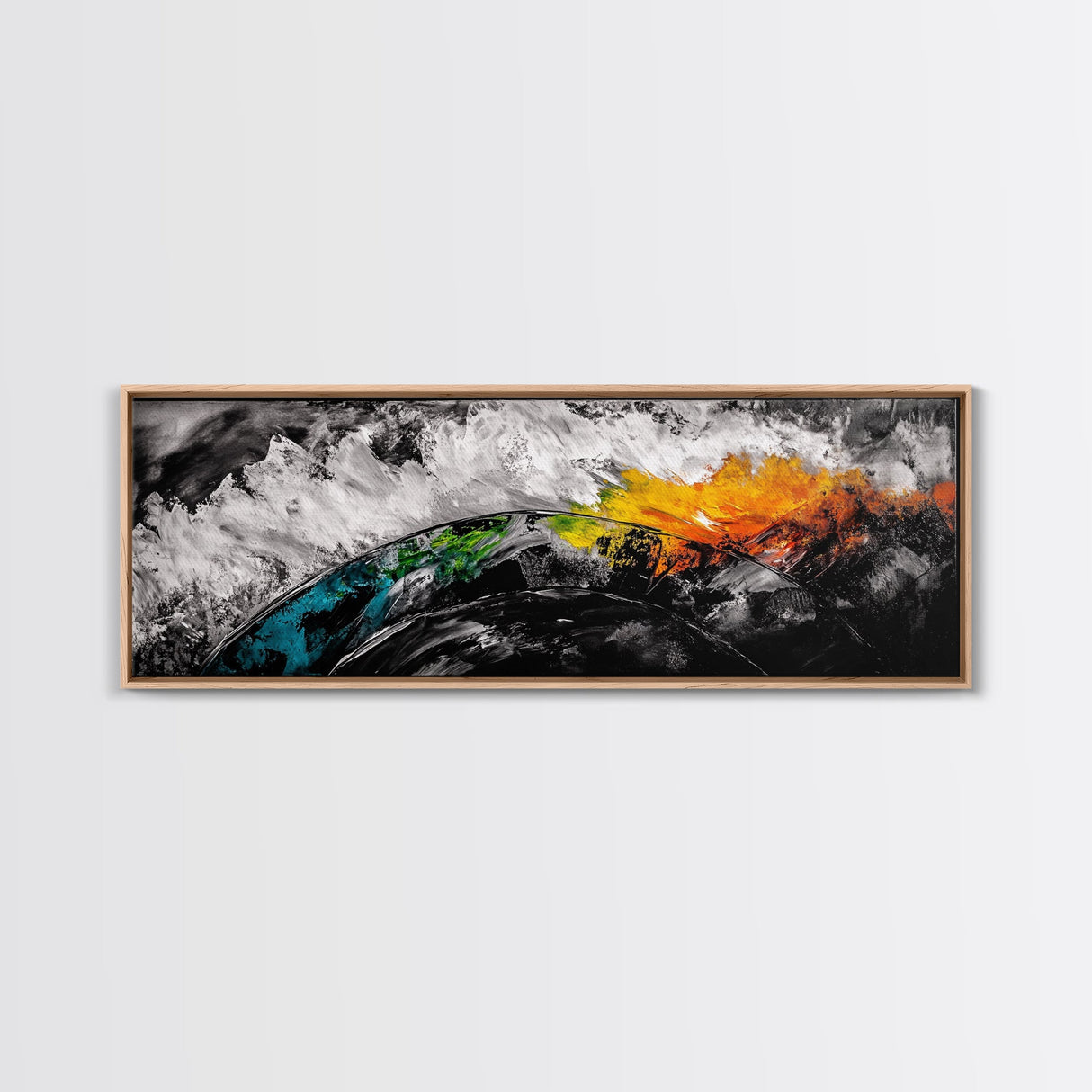 Abstract Earth, Bold Color Wall Art, Framed Canvas Print, Modern Home Decor, Living Room Wall Art, Unique Abstract Painting, Statement Art