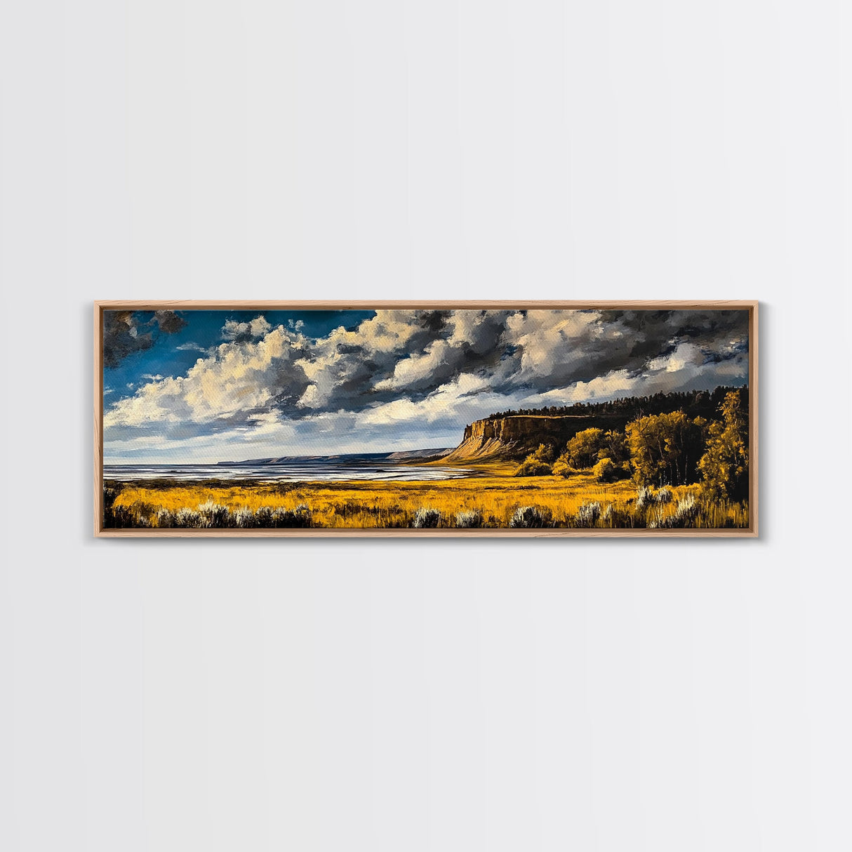 Dramatic Cliffs, Western Landscape, Bold Sky Art, Rustic Decor, Large Landscape Print, Wilderness Wall Art, Framed Canvas Print, Office Art