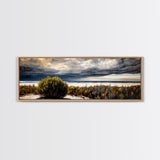 Stormy, Coastal Landscape, Seascape, Beach, Framed Canvas Print, Large Wall Art, Modern Painting, Ocean Decor, Bedroom Wall Art, Moody Art