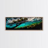 Abstract, Windy Tree, Coastal, Storm, Framed Canvas Print, Moody Wall Art, Large Wall Art, Nature Art, Modern Home Decor, Living Room Wall Art