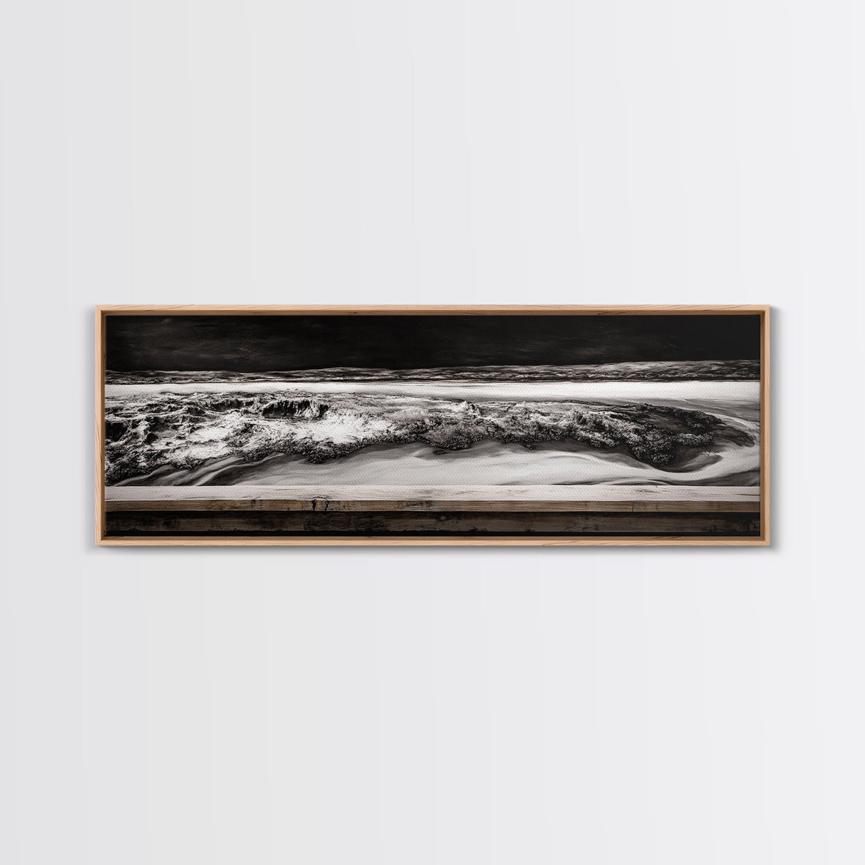 Monochrome, Ocean Waves, Black and White, Canvas Print, Dramatic Seascape, Modern Wall Art, Bedroom Decor, Large Wall Art, Minimalist Art