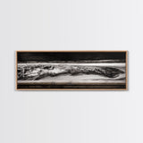 Monochrome, Ocean Waves, Black and White, Canvas Print, Dramatic Seascape, Modern Wall Art, Bedroom Decor, Large Wall Art, Minimalist Art